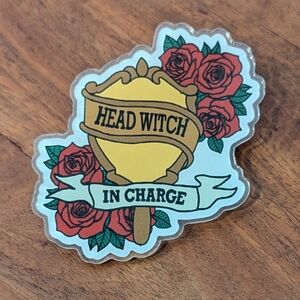 ✨FINAL PRICE✨ Hufflepuff "Head Witch In Charge" Pin